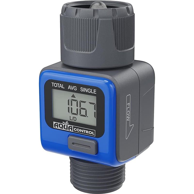 Débitmètre numérique pour robinet ou tuyau. Filetage 3/4" Mesurez ce que vous dépensez et économisez l'eau lorsque vous arrosez