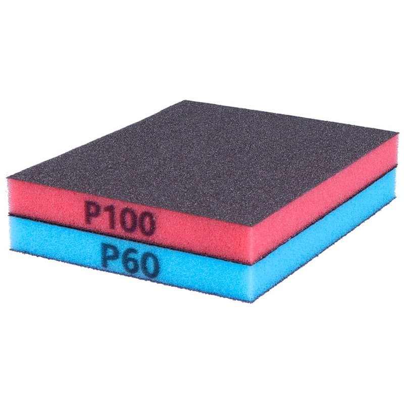 INNSPIRO Lot de 2 éponges de ponçage Super Flexibles Grain Fin 100 et moyen-60 12 x 10 x 1,2 cm.