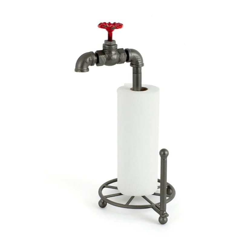 Balvi Support essuie-Tout Pipeline en Forme de Robinet sur canalisation Style Industriel Fer 39x22, 5