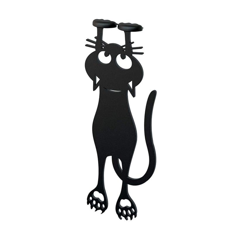 Balvi Marque-Page Curious Cat Couleur Noir en Forme de Chat 12cm Plastique/Nylon