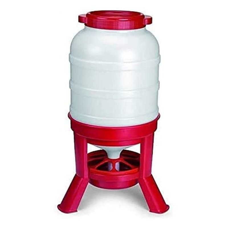 Mangeoire poules de kg.25/30 environ, en plastique robuste, sert pour poulets, dindes, poules, oies et de volaille en général, a