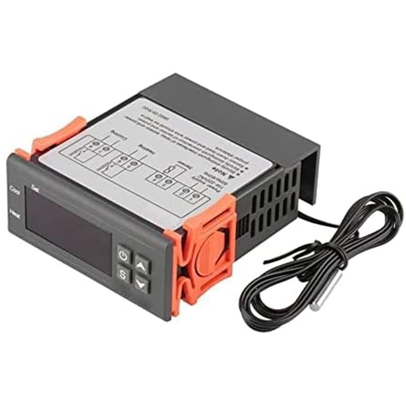 ARCELI Contrôleur de température numérique AC 110V-220V Fahrenheit/Centigrade Modes de Chauffage/Refroidissement par Thermostat