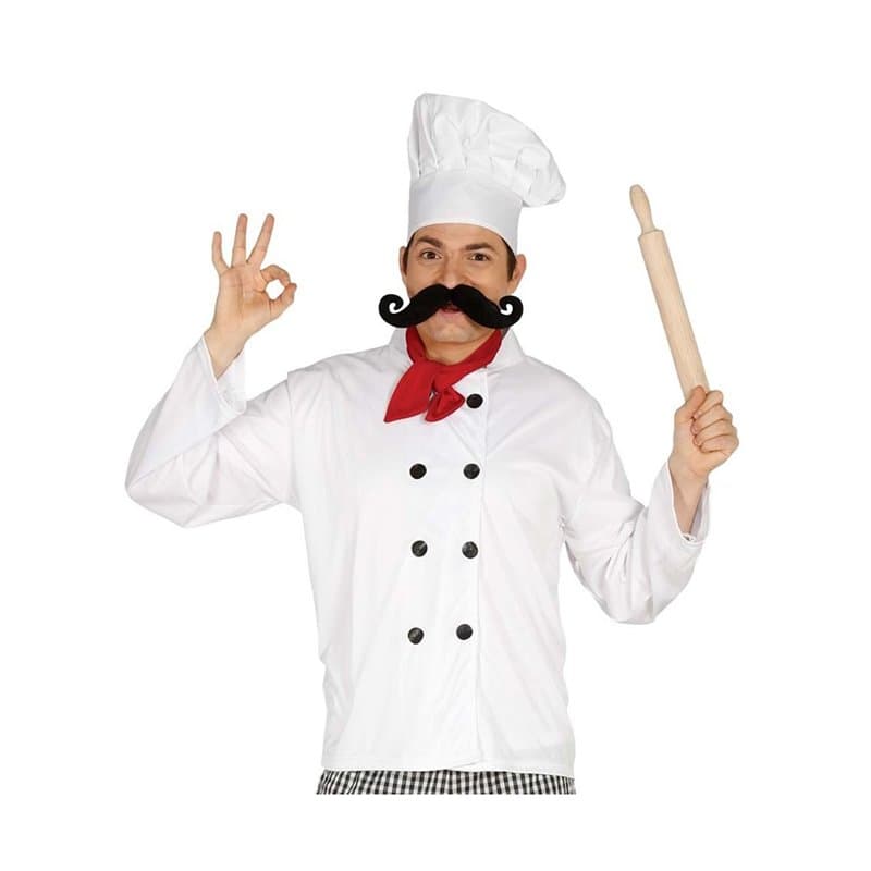 FIESTAS GUIRCA | Set Cuisinier (Adulte Unisexe) - Veste, Toque et Foulard - Accessoire pour Costume de Chef lors de Fêtes Costum