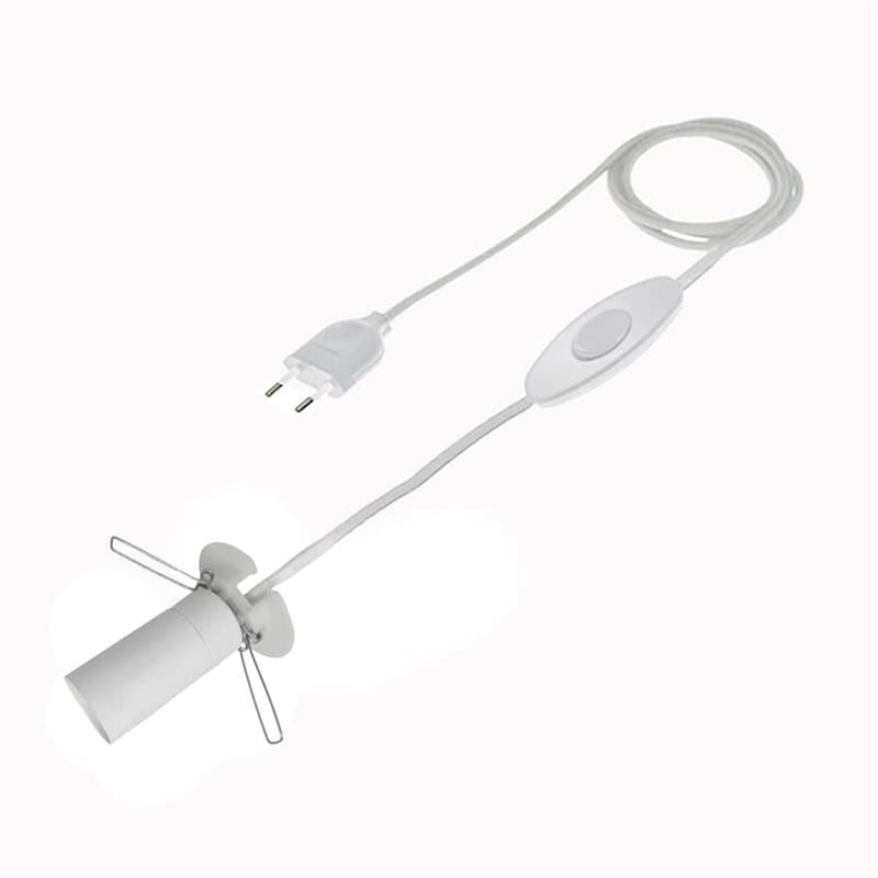 HALOTEC Câble pour lampe à sel | Câble avec interrupteur | Câble d'alimentation électrique de 1,2 mètre avec support de lampe |