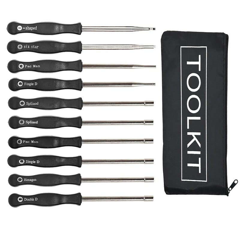 Hippotech 10 pcs Outil de réglage du carburateur Kit de tournevis pour carburateur à 2 cycles commun Réglage du petit carburateu