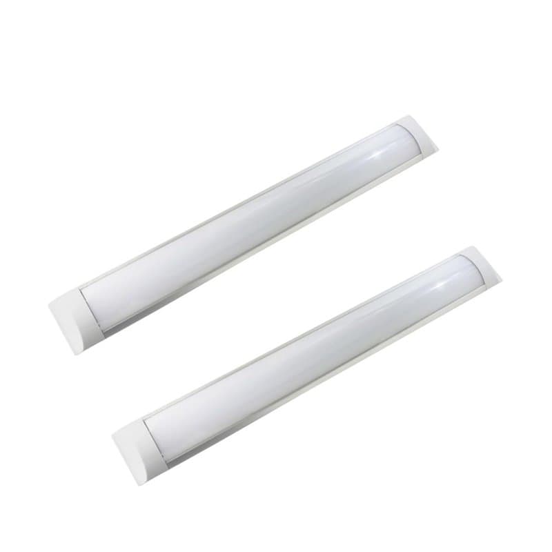 JANDEI - Réglettes LED fines avec bandes LED intégrées, 600 mm, 18 W, lampes pour zones de travail, zones industrielles, maisons