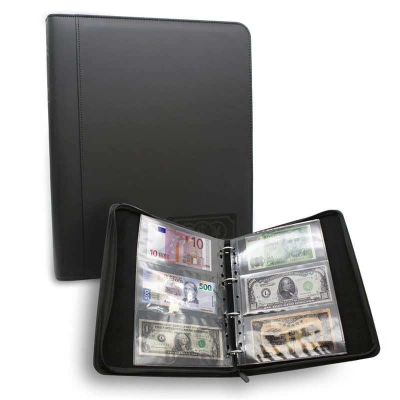 DOJA Barcelona | Album Billets De Banque Collection avec 120 Pochette | Classeur Billets Collection | Livre en Cuir PU avec Ferm
