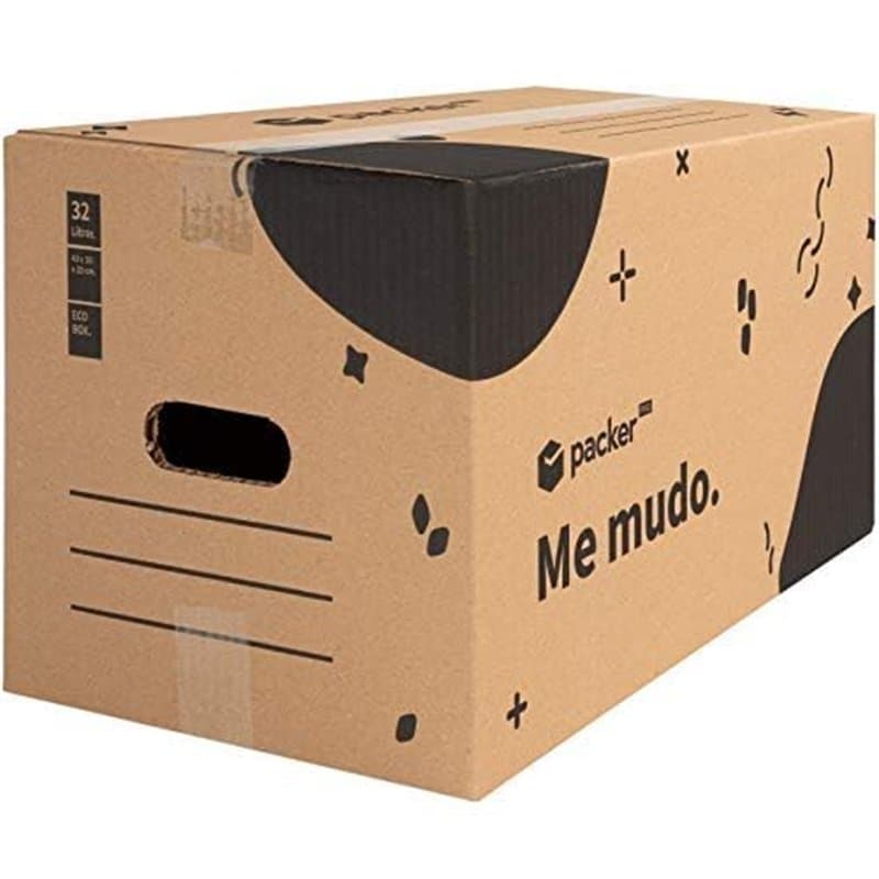 packer PRO Lot de 20 Boîtes en Carton pour Déménagement et Rangement avec Poignées, Carton Ultra Résistant, 430 x 300 x 250 mm