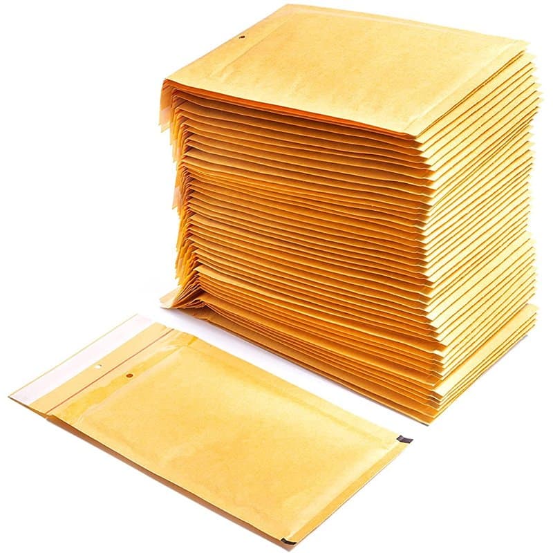 Enveloppes rembourrées en papier bulle en polyéthylène, couleur marron, sacs d’expédition pouvant contenir des documents - Ofitu