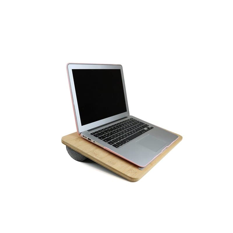 PEPE Mobility - Support pour Ordinateur Portable pour Lit et Canapé, Plateau en Bambou, Souple avec Coussin, Rembourré en Bois