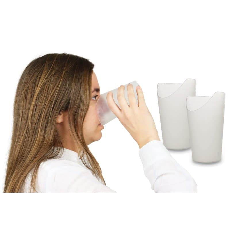 PEPE - Verre à Découpe Nasale (x2 Unités), Tasse Nez, Personne Âgée, Bec Adulte, Grand, Hopital