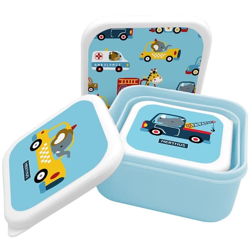 NERTHUS FIH 1330 Boîtes alimentaires empilables pour enfants, ensemble de 3 contenants pour enfants sans BPA