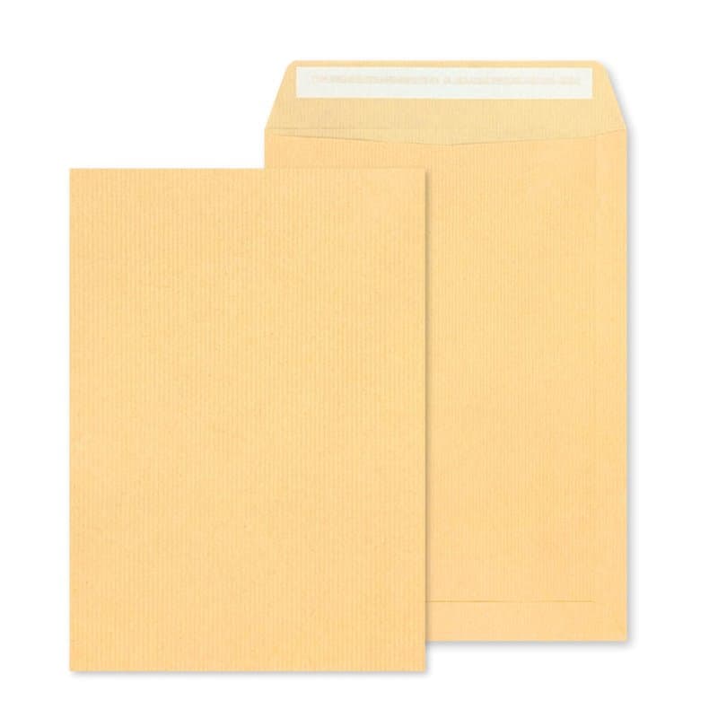 RAYLU PAPER - Lot de 10 grandes enveloppes kraft en papier avec fermeture auto-adhésive pour envoi de documents, scellées facile