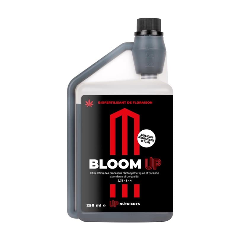 UP NUTRIENTS Bio Stimulant de Floraison BLOOM UP 250 ml - Engrais Récoltes, Fleurs et Têtes - NPK 2,75-3-4 - Stimulation de la P