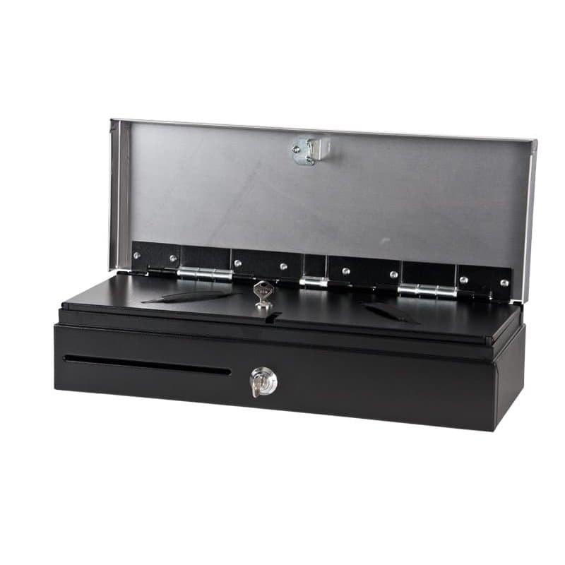 Balsat Tiroir à monnaie professionnel 46 x 17 x 10 cm Ouverture verticale Design compact Avec clé et connexion RS-232