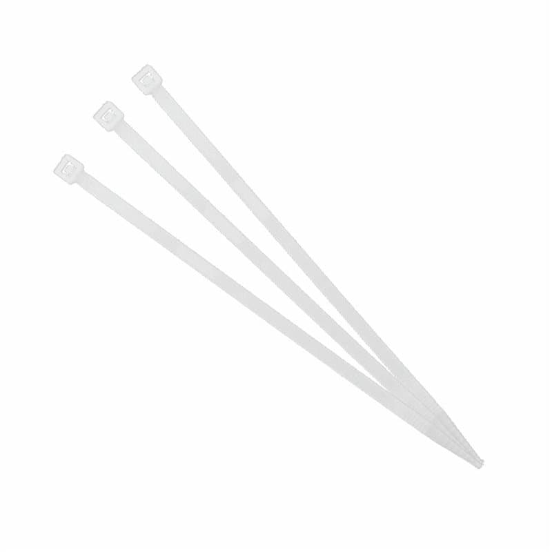 Lot de 100 serre-câbles en nylon transparent 2,5 x 100 mm – Idéal pour le serrage de câbles et l'organisation des installations