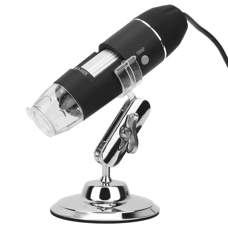 Microscope électronique, caméra de microscope numérique, 30W 1600X USB 5 V DC, microscope à LED, microscope à main HD avec suppo