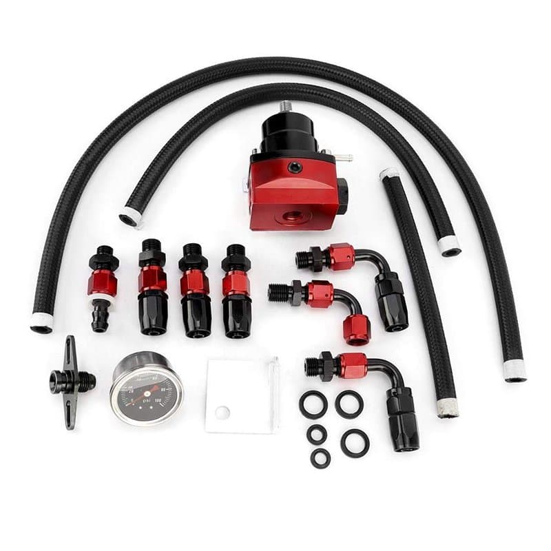 Régulateur de Carburant Qiilu, Kit de régulateur de Pression de Carburant de Voiture réglable en Acier Inoxydable 304 Universel