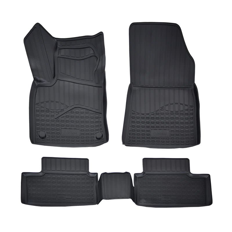 J&J AUTOMOTIVE | Tapis De Sol en Caoutchouc TPE Toutes Saisones pour Clio 5 Depuis 2019 Système de Fixation Bord Haut Noir Antid