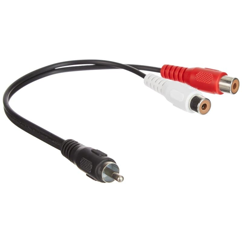 PremiumCord Câble RCA 0,2 m, 1X Fiche RCA RCA vers 2X Prise RCA RCA, Câble Adaptateur Audio Vidéo, Stéréo, pour TV, Téléphones P