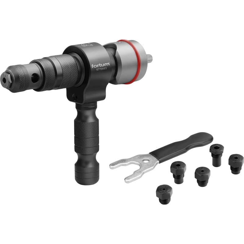 Adaptateur pour pistolet riveter pour rivets aveugles de 2,4 à 6,4 mm, avec poignée en T, embout de rivet, embout de rivet Fortu