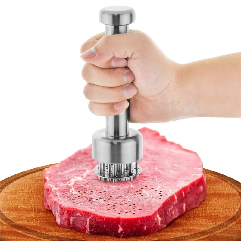 Attendrisseur de Viande en Acier Inoxydable, Marteau a Viande Manuel, Marteau a Steak, Ustensiles de Cuisine pour Attendrir Stea