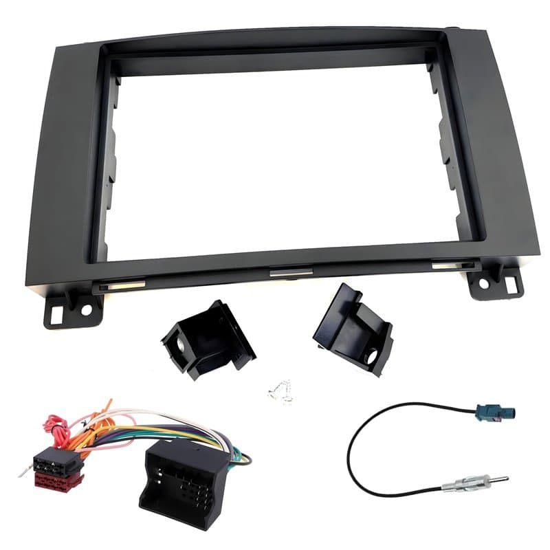 Sound-way Kit de Montage Autoradio, Façade Cadre de Radio 2 DIN, Adaptateur Compatible avec Mercedes Benz Classe A, Classe B, Vi