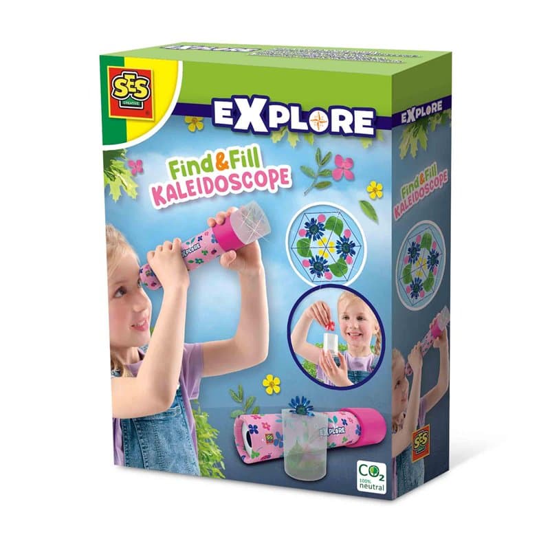 SES Creative 25205 - Trouver et remplir Le kaléidoscope, découvrez la Nature, Jeu de Plein air pour Enfants