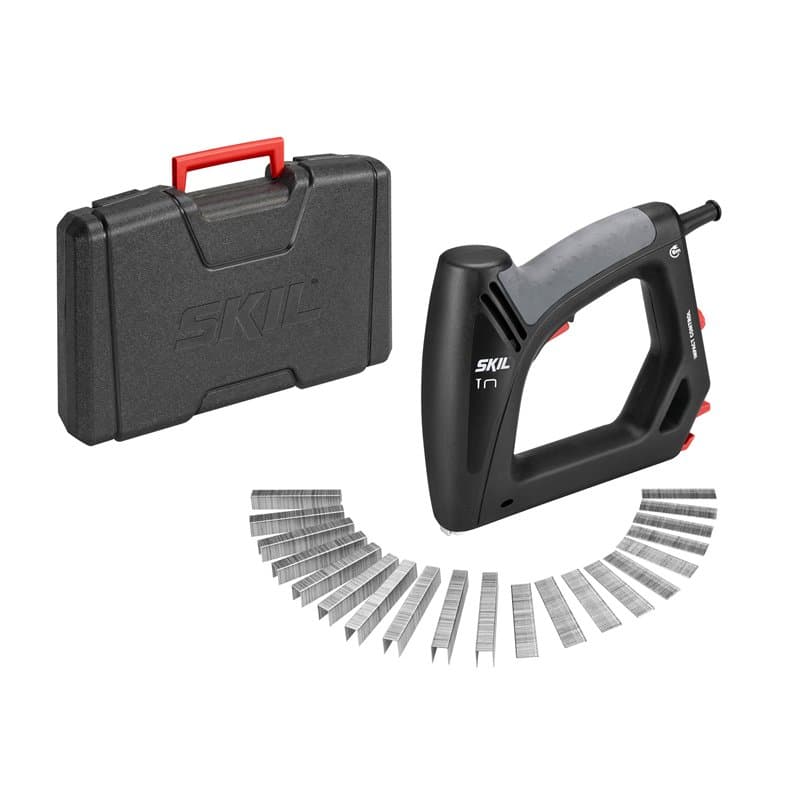 SKIL 8200AC Agrafeuse Cloueuse Electrique avec Puissance réglable (Câble de 6 mètres, Set de 1500 Agrafes et 500 Clous, Coffret)