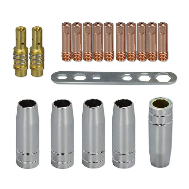 RIVERWELD MIG MAG Co2 Électrodes Contact M6 140,0177 0,9mm Buse Conique Gaz 145.0075 Support Pointe de Soudure 002.0078 pour Tor