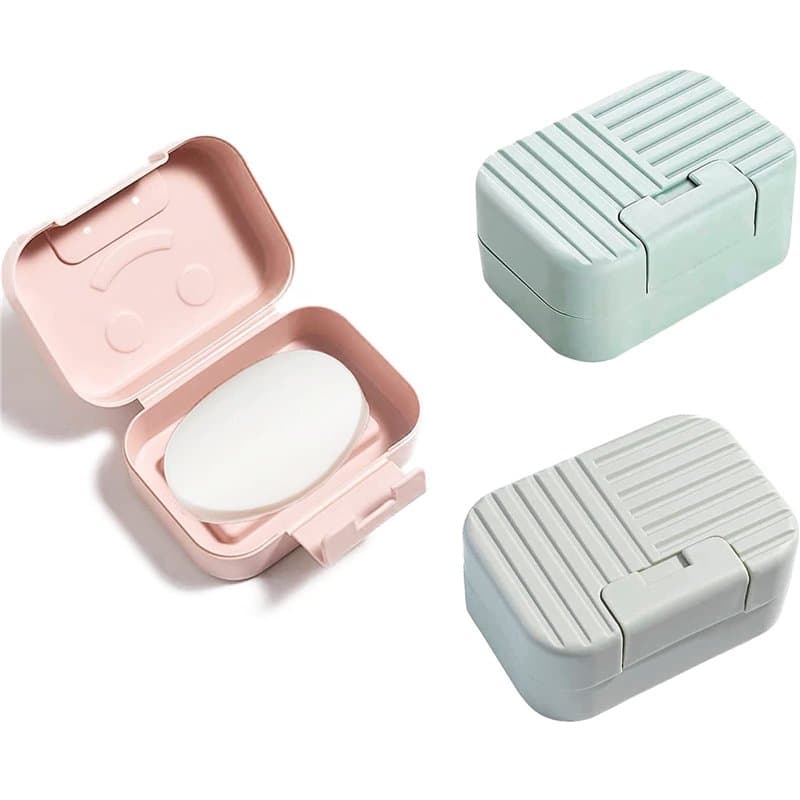 3 Pièces Boîtes à Savon Étanches pour Voyage - Porte-Savon Solide pour la Maison, Salle de Bain, Randonnée