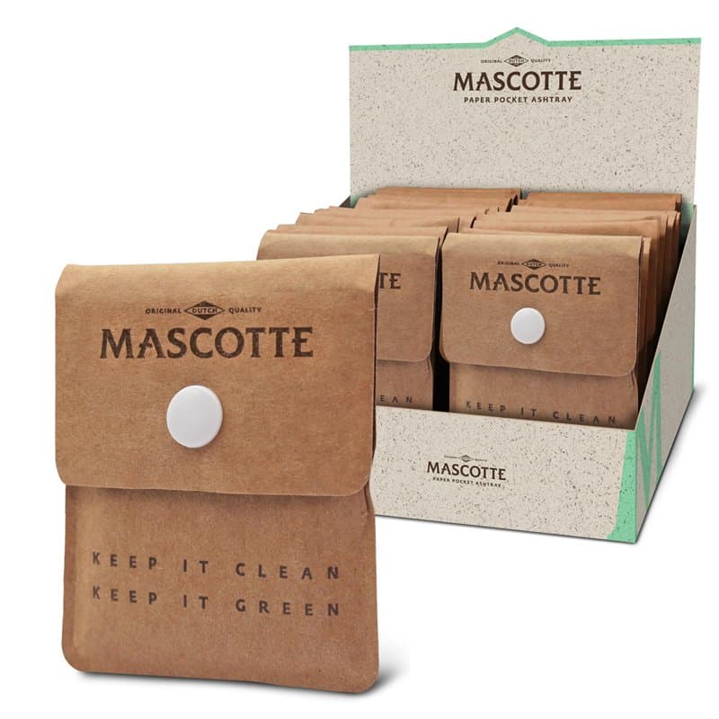 Cendrier de poche en papier Mascotte® 24 pièces | Cendrier pour les déplacements | cendrier de poche anti-odeurs et résistant à