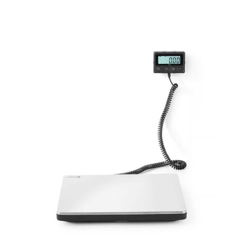 HENDI Balance de cuisine numérique, écran digital LCD, haute précision, max. 200 kg, 2 piles AAA de 1,5 V incluses, 298x248x(h)3
