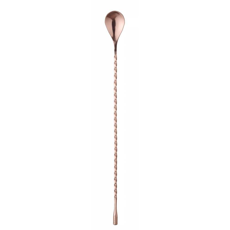 HENDI Cuillère à cocktail, BarUp, cuillère de bar à melanger en spirale, agitateur torsadé pour barman ou usage domestique, 385x
