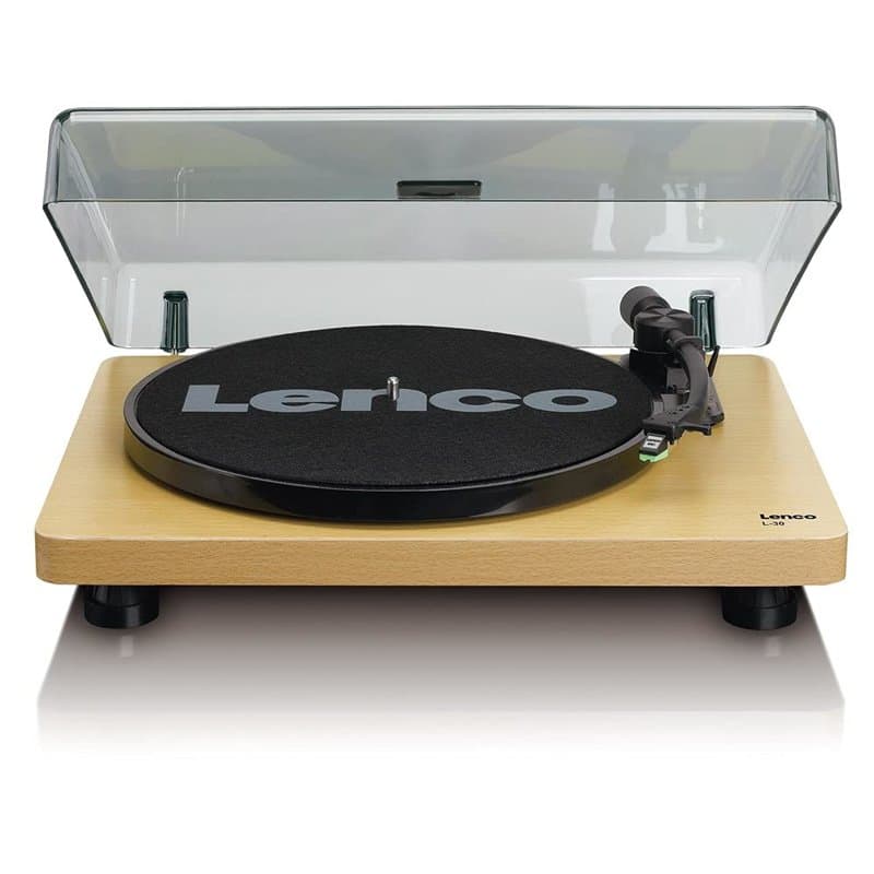Lenco L-30 Wood Tourne-Disque entraîné par Courroie Platine - Platines (Tourne-Disque entraîné par Courroie, 33,45 TR/Min, 30 cm