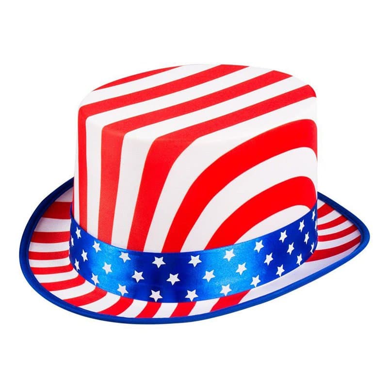 Boland 44963 - Chapeau USA Deluxe, tour de tête env. 56 - 61, casquette avec Stars and Stripes, Amérique, accessoire de déguisem