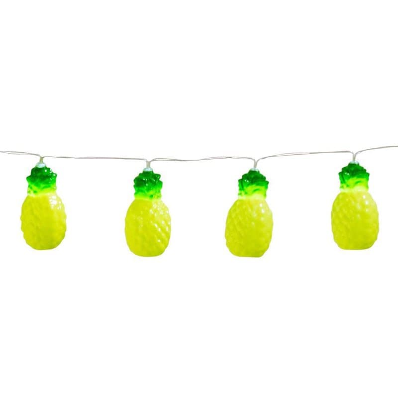 Boland 52156 Guirlande lumineuse LED ananas Longueur 140 cm Type de piles 2 x AA, éclairage de fête, décoration, carnaval, fête