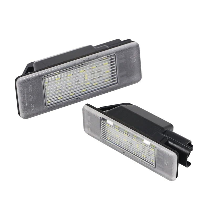 AUTO-STYLE Feux de plaque d'immatriculation LED compatible avec Citroën/Peugeot divers - Version 2, Noir