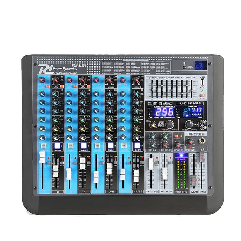 Power Dynamics - PDM-S1204 - Console de Mixage Professionnelle Analogique 12 canaux