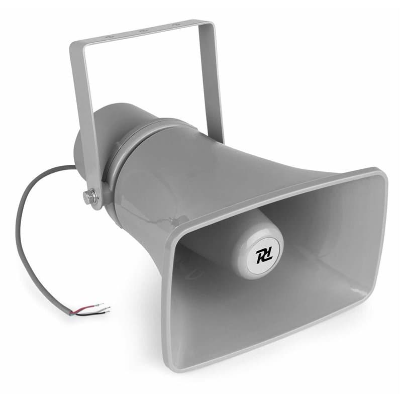 Power Dynamics HS20 - Haut-Parleur à Pavillon, Idéal pour Système de Sonorisation, 100V, Livré avec Support de Montage
