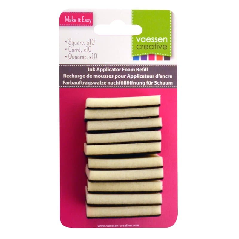 Vaessen Creative 3609-022 Recharge de Mousse pour Applicateur d'encre Noir 3,5 x 4,5 x 0,5 cm