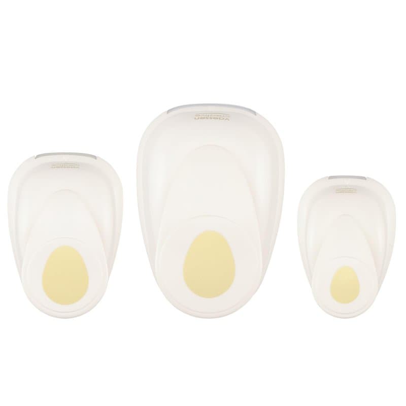 Vaessen Creative Perforatrices Œuf - Lot de 3 Pcs - pour Projets DIY, Papier Scrapbooking, Bullet Journaling, Cartes de Vœux, Pa