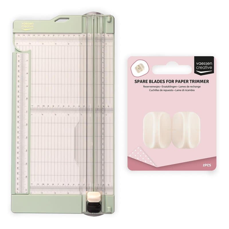 Vaessen Creative Massicot avec Plioir de 15,2 x 30,5 cm – Coupe-Papier et Plaque de Rainurage 2-en-1 Vert Scrapbooking, Cartes e
