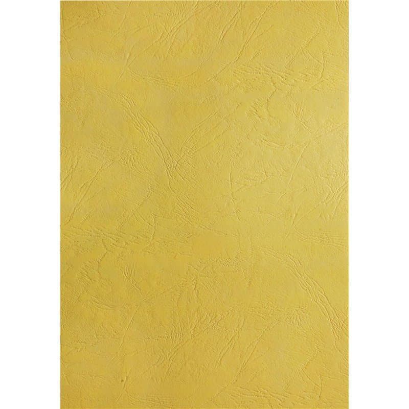 Pavo - Boîte de 100 Plats de couvertures A4 grain cuir 250 g Jaune