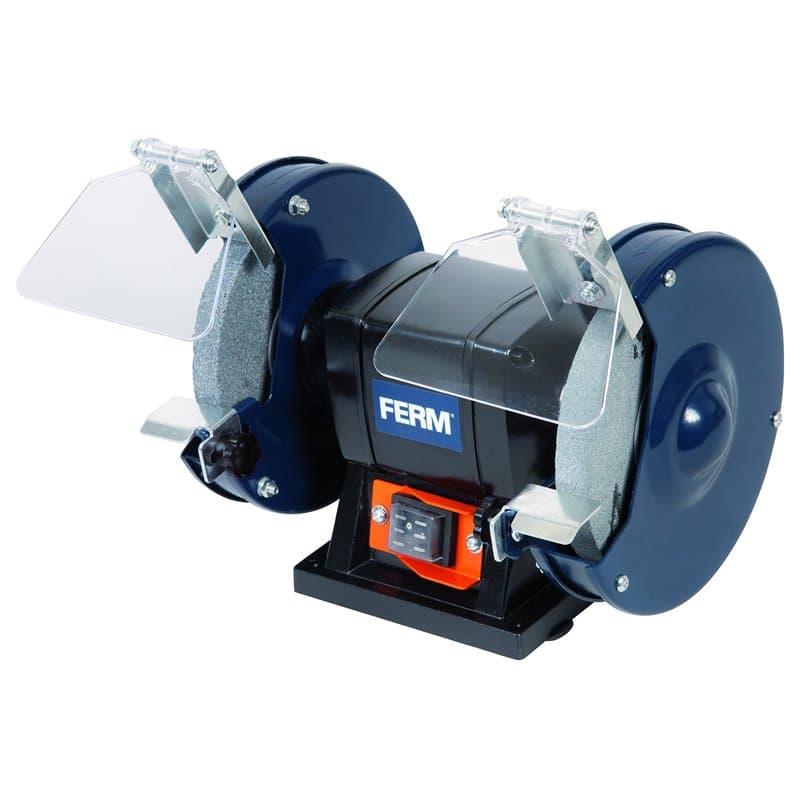 FERM Touret à meuler 150W 150mm - Incl. 2 pierres à aiguiser
