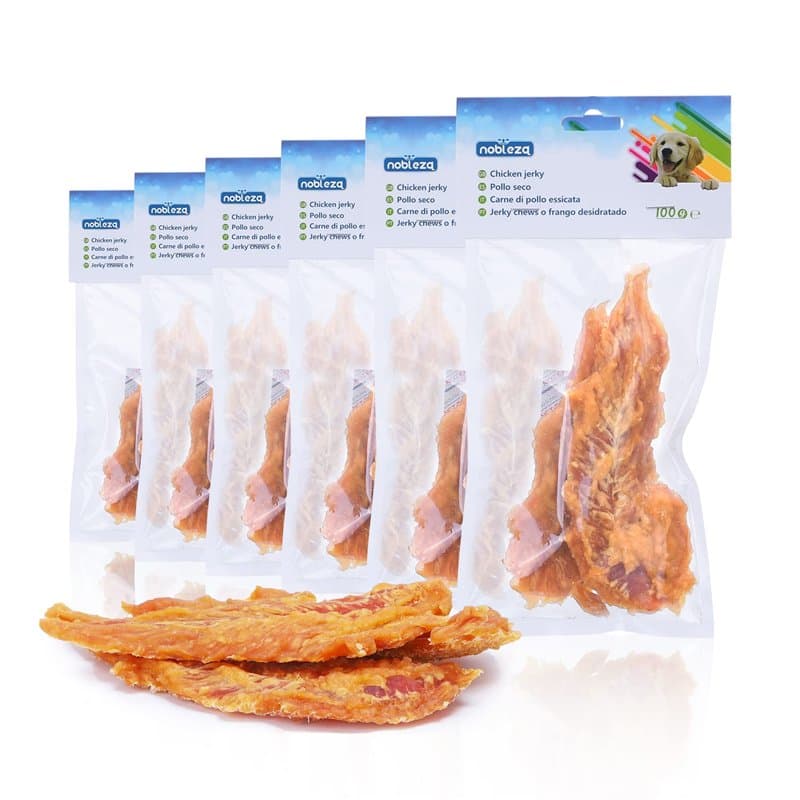 Nobleza - Friandises pour Chien, Poitrine de Poulet de Qualité Supérieure, Viande Séchée Naturelle sans Additifs, Friandises pou