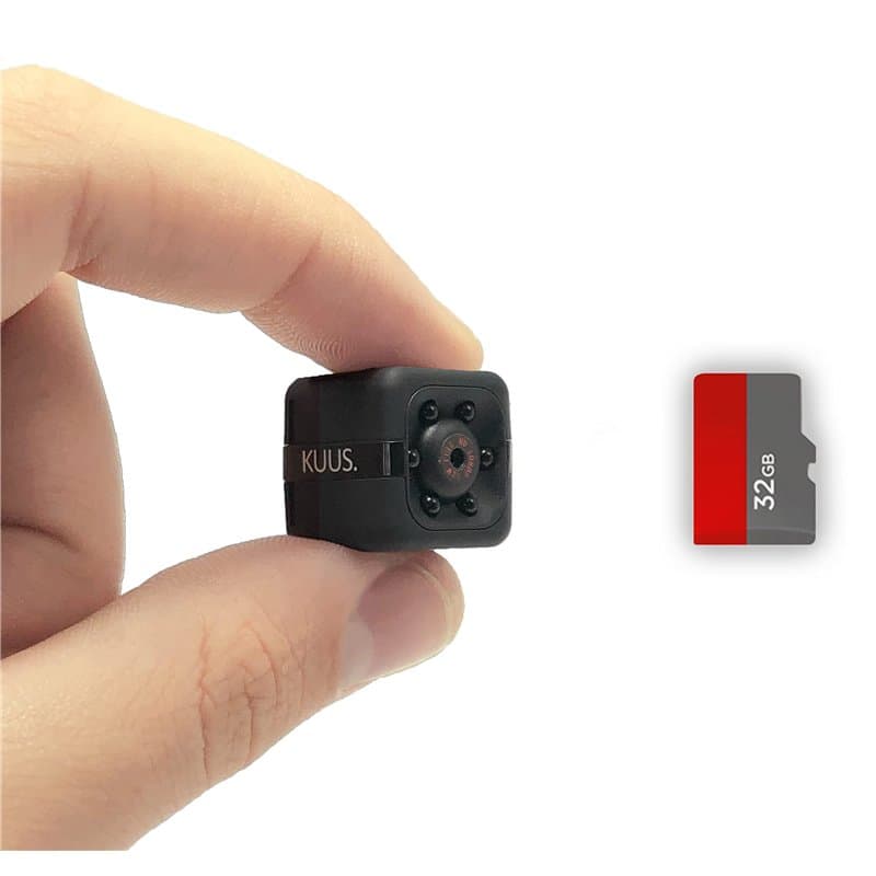 KUUS.® C1 Mini Camera Espion | Camera Surveillance Intérieure Discrète & Enregistreur Écoute à Distance avec Mémoire gigaoctets