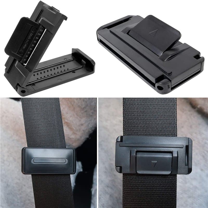 Lot de 2 Clips de Réglage de la Ceinture de sécurité, Ajusteur de Ceinture de sécurité, Régulateur d'arrêt, Empêche la Ceinture