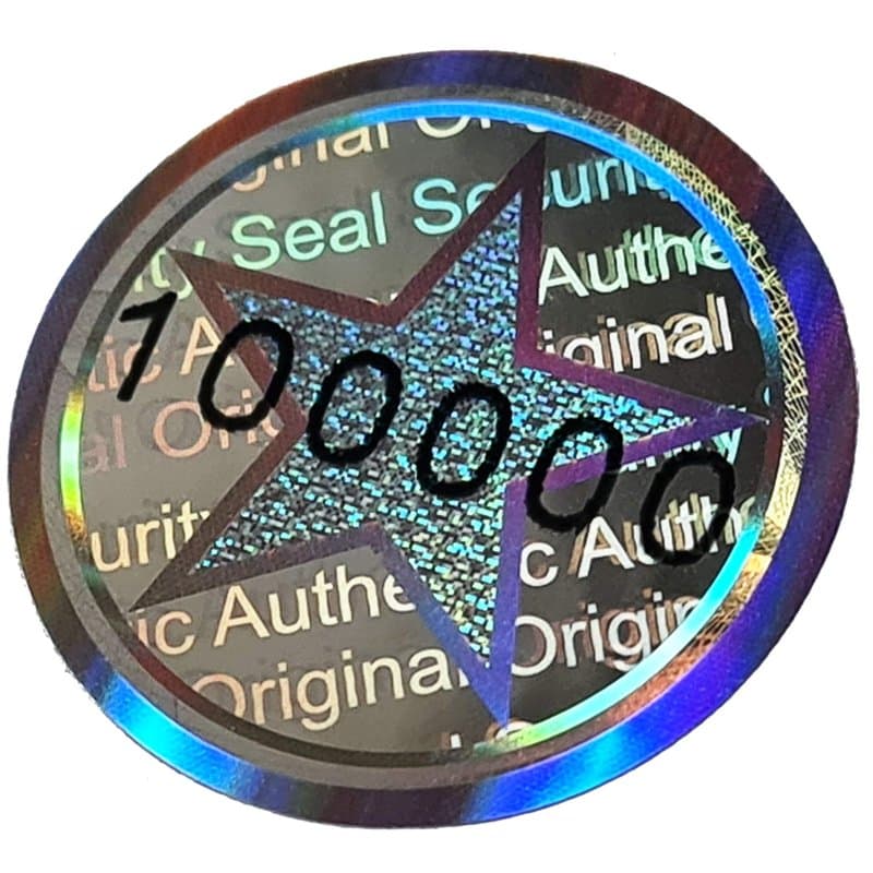 98 pcs - sceau hologramme 3D avec numéro de série, 20mm argent brillant - sceau de sécurité, sceau de qualité, sceau de garantie