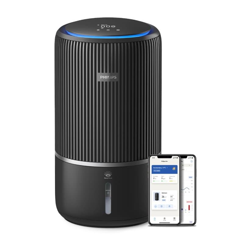 Philips Série 3400 Purificateur d'Air et Humidificateur 2 en 1, Filtre HEPA NanoProtect + Filtre à Charbon Actif, Humidification
